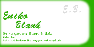 eniko blank business card